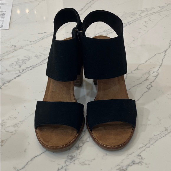 TOMS Women's Black Majorca Cutout Sandal Size 11 - Picture 2 of 6